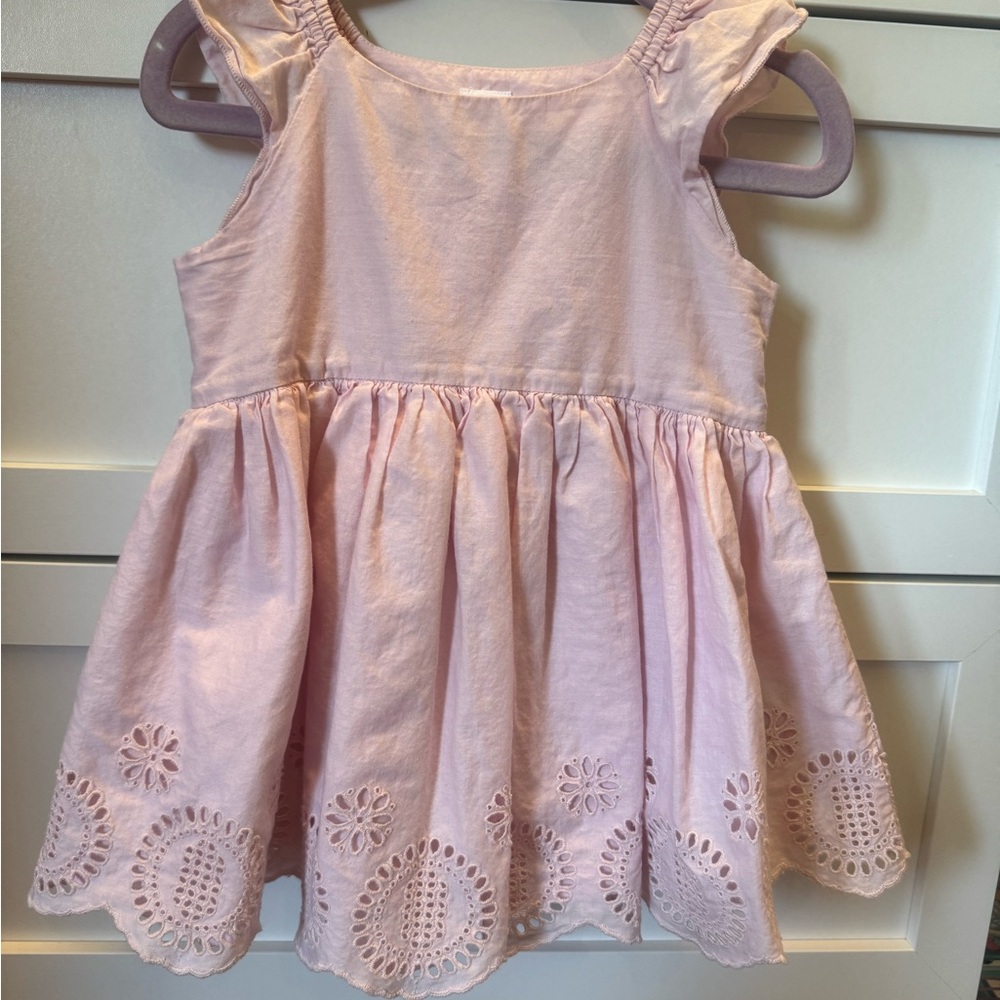 GAP Light Pink Eyelet Kids Dress